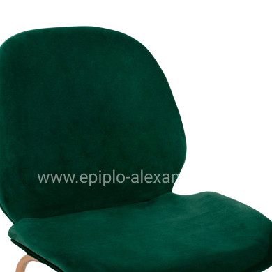 Bar Stool Middle Height Nora HM8524.03 Velvet Cyppress Green & Gold  metallic Frame 52x61,5x103 cm.
