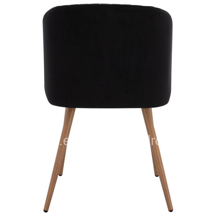 Armchair Leah with Velvet Black and Metallic Legs HM8543.04 53x57x81 cm.