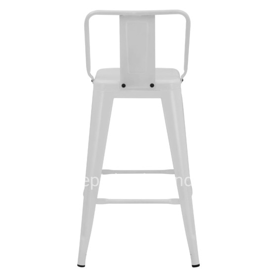 ΣΚΑΜΠΟ ΜΕΣΑΙΟΥ ΥΨΟΥΣ ΜΕΤΑΛΛΙΚΟ MELITA ΜΕ ΠΛΑΤΗ ΣΕ ΛΕΥΚΟ ΜΑΤ HM8574.31 42x42x89,5Υ εκ.