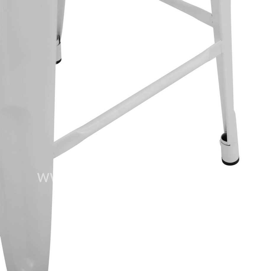 Bar Stool Middle Height Melita with back white matte HM8574.31 42x42x89,5cm