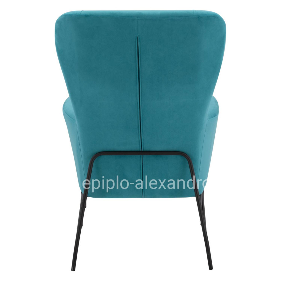 ΠΟΛΥΘΡΟΝΑ ΜΠΕΡΖΕΡΑ ΒΕΛΟΥΔΟ ΤΙΡΚΟΥΑΖ ΜΕ ΜΕΤΑΛΛΙΚΟ ΜΑΥΡΟ ΠΟΔΙ HM8721.08 67x80x102 εκ.