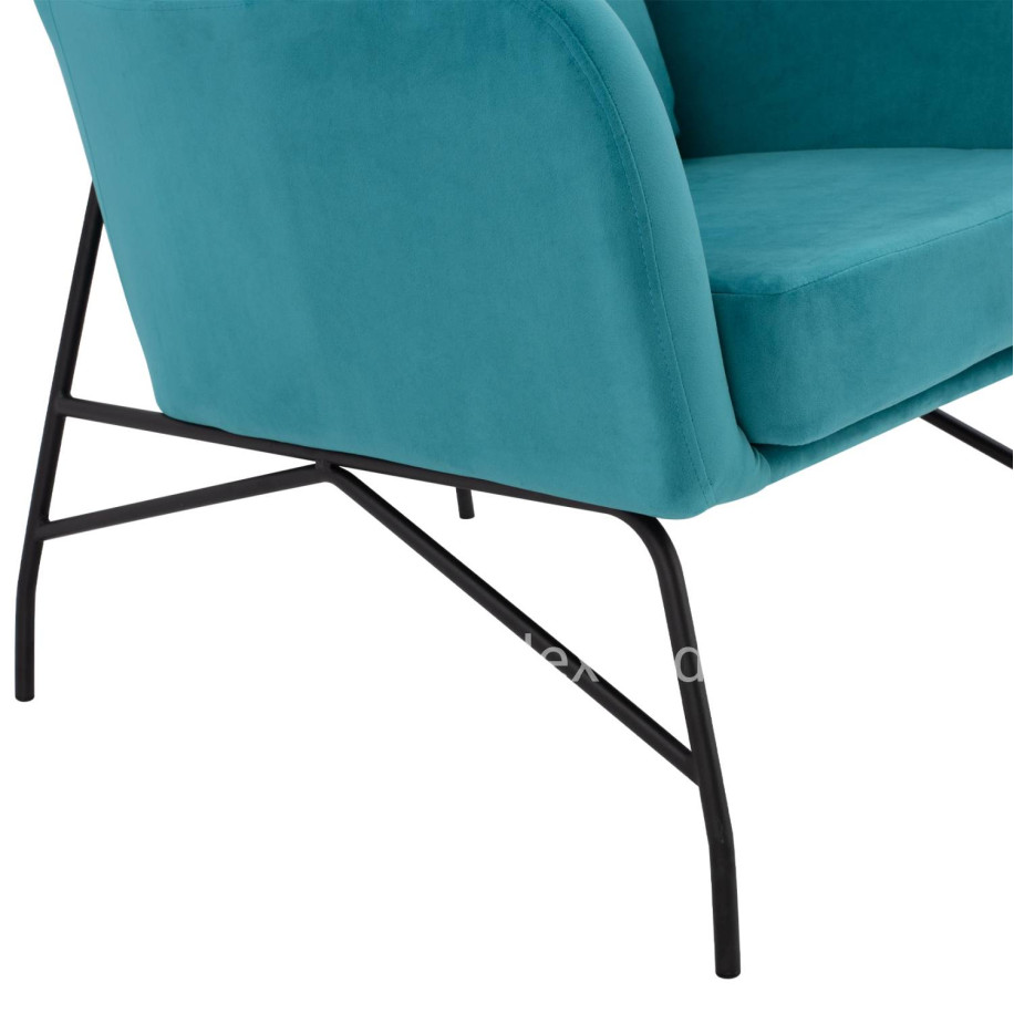 ΠΟΛΥΘΡΟΝΑ ΜΠΕΡΖΕΡΑ ΒΕΛΟΥΔΟ ΤΙΡΚΟΥΑΖ ΜΕ ΜΕΤΑΛΛΙΚΟ ΜΑΥΡΟ ΠΟΔΙ HM8721.08 67x80x102 εκ.