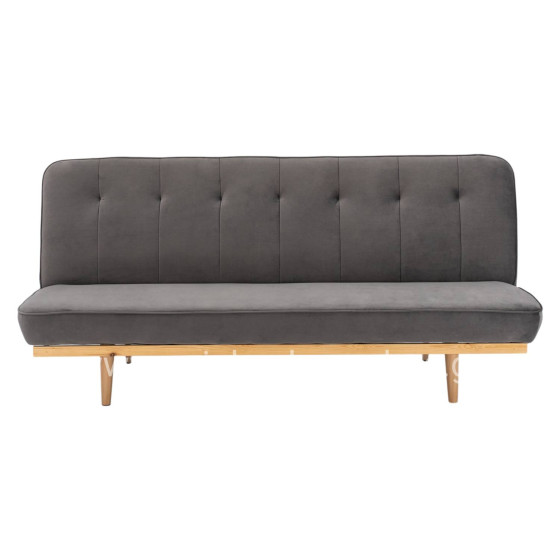 Sofa Bed 3 seater from velvet grey HM3168.01 193x85x88cm