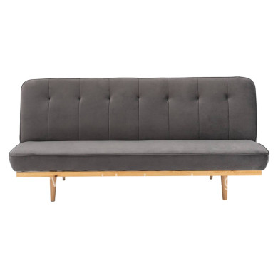 Sofa Bed 3 seater from velvet grey HM3168.01 193x85x88cm
