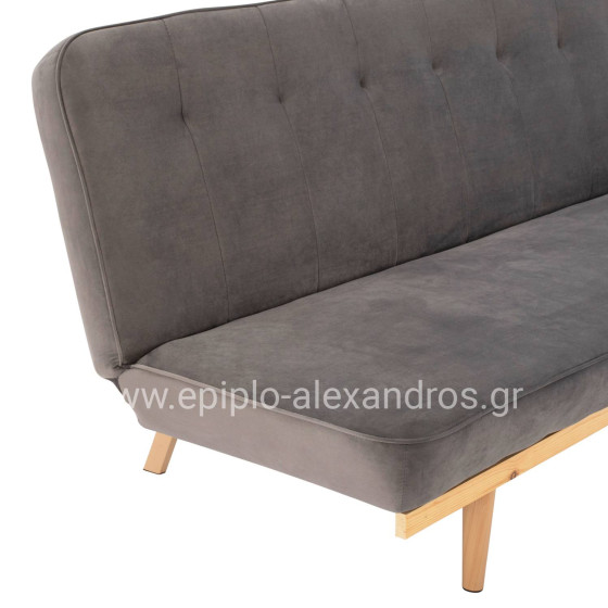 Sofa Bed 3 seater from velvet grey HM3168.01 193x85x88cm