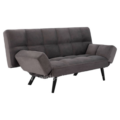 Sofa Bed 3 Seater from velvet grey HM3167.01 182x80x88cm