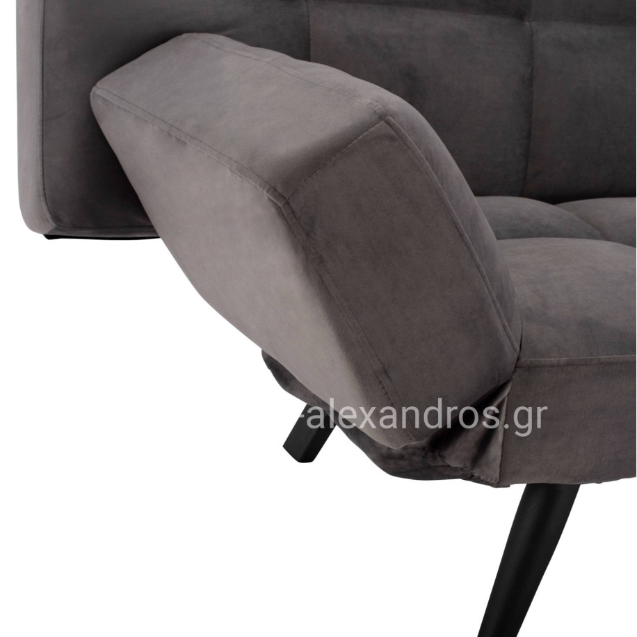 Sofa Bed 3 Seater from velvet grey HM3167.01 182x80x88cm