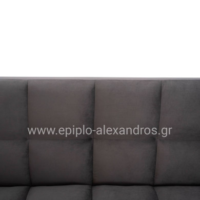 Sofa Bed 3 Seater from velvet grey HM3167.01 182x80x88cm
