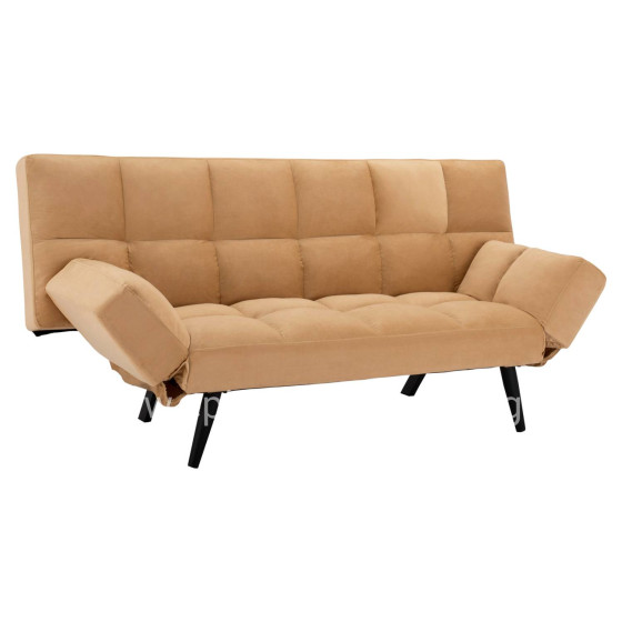 Sofa Bed 3 Seater Velvet Beige HM3167.07 182x80x88cm