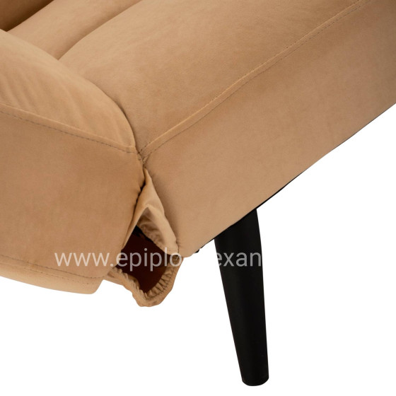 Sofa Bed 3 Seater Velvet Beige HM3167.07 182x80x88cm