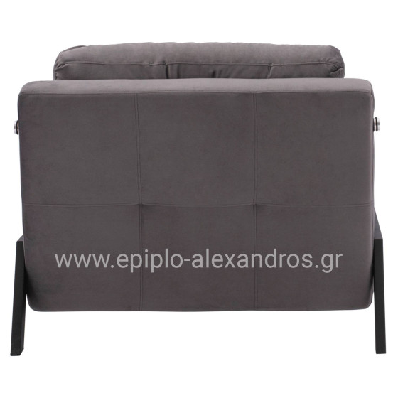 HM3078.11 Armchair Bed, velvet grey, 95x92x66cm