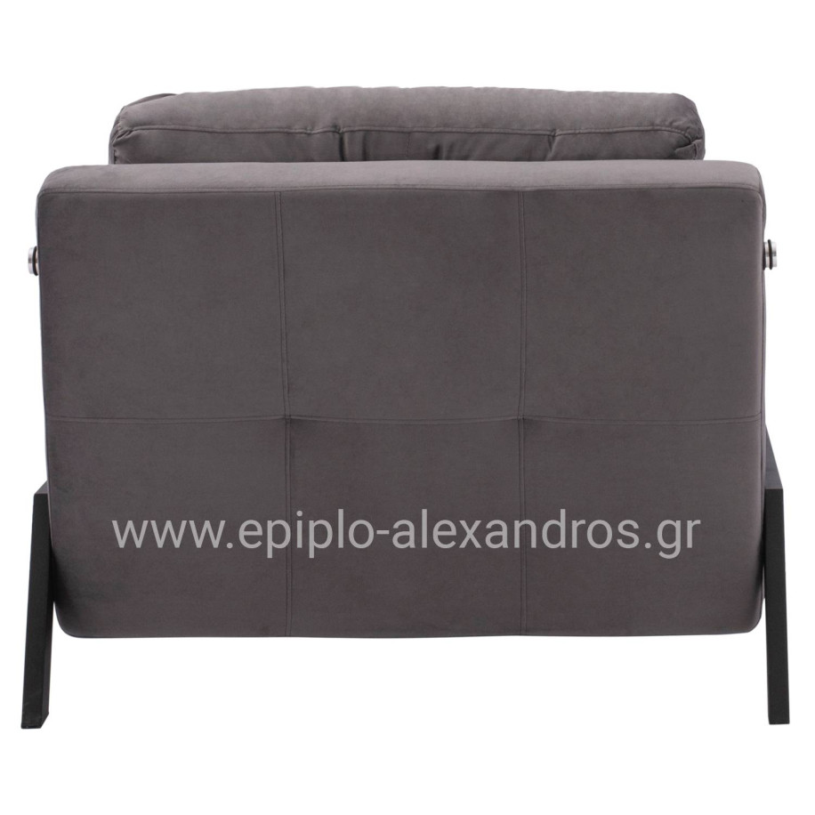 HM3078.11 Armchair Bed, velvet grey, 95x92x66cm