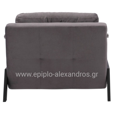 HM3078.11 Armchair Bed, velvet grey, 95x92x66cm