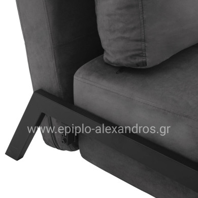 HM3078.11 Armchair Bed, velvet grey, 95x92x66cm