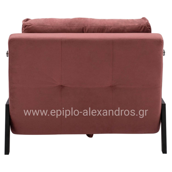 HM3078.12 ARMCHAIR/BED CONSTANCE, DUSTY PINK VELVET 95x92x66Y cm.