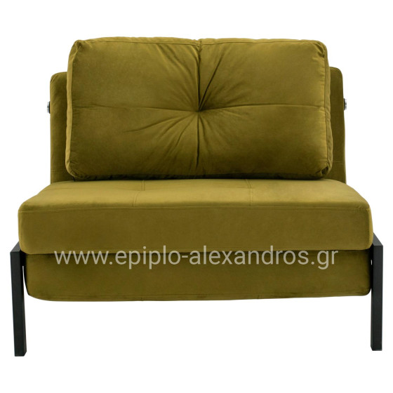 HM3078.13 Armchair Bed Constance, Olive Green Velvet, 95x92x66cm