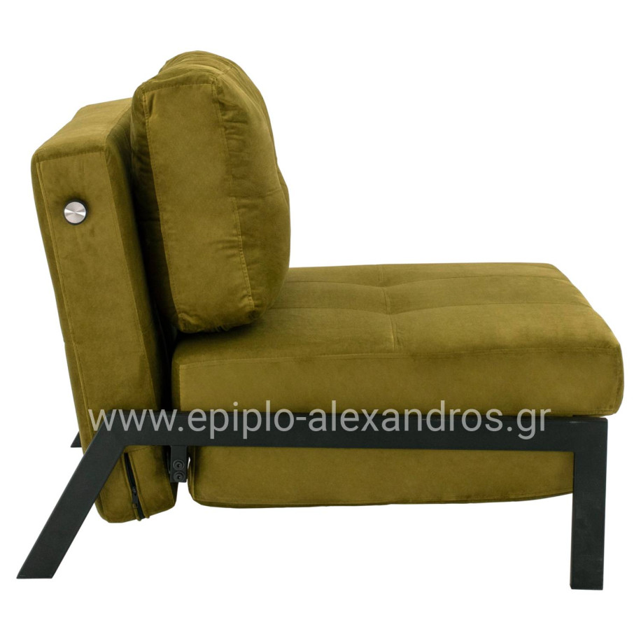 HM3078.13 ΠΟΛΥΘΡΟΝΑ ΚΡΕΒΑΤΙ, ΒΕΛΟΥΔΟ ΛΑΔΙ  95x92x66Υ εκ.