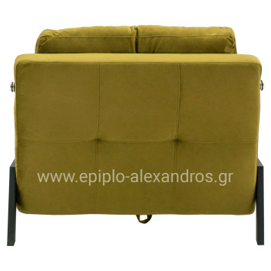 HM3078.13 ΠΟΛΥΘΡΟΝΑ ΚΡΕΒΑΤΙ, ΒΕΛΟΥΔΟ ΛΑΔΙ  95x92x66Υ εκ.