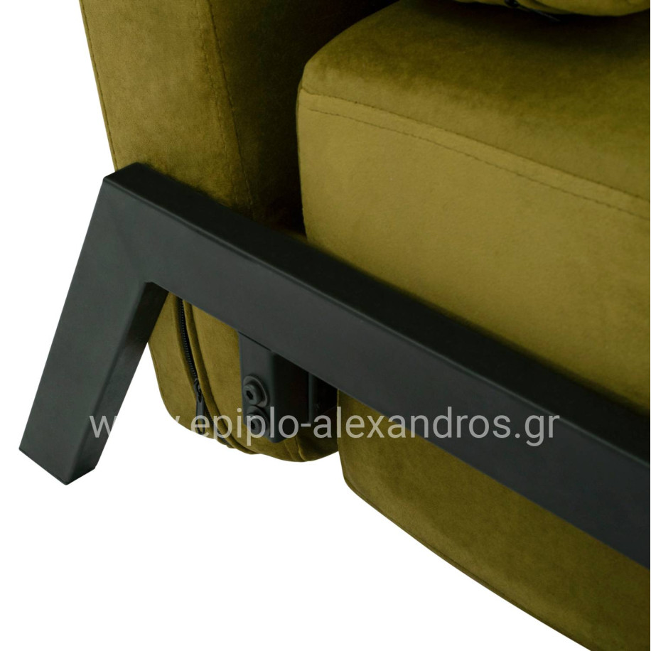 HM3078.13 ΠΟΛΥΘΡΟΝΑ ΚΡΕΒΑΤΙ, ΒΕΛΟΥΔΟ ΛΑΔΙ  95x92x66Υ εκ.