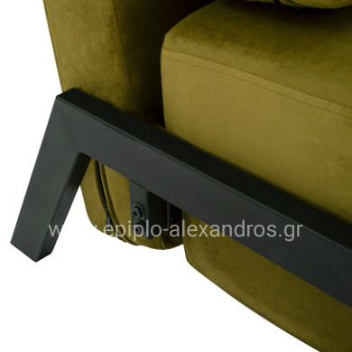 HM3078.13 ΠΟΛΥΘΡΟΝΑ ΚΡΕΒΑΤΙ, ΒΕΛΟΥΔΟ ΛΑΔΙ  95x92x66Υ εκ.