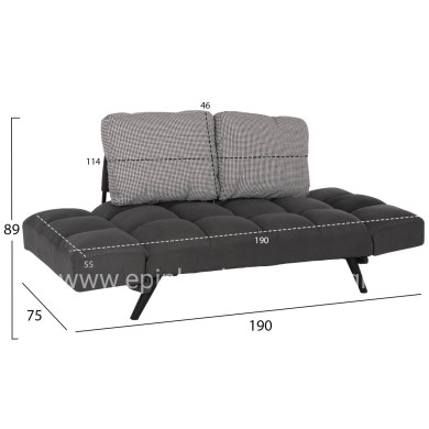 Sofa 3 Seater HM3169.01 GREY with Pillows 165-190x75x89Η cm
