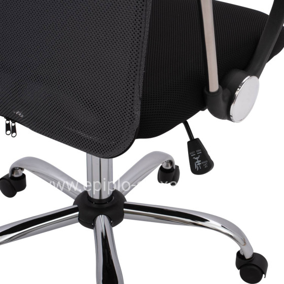 Office chair CABLE HM1000.10 Black Grey Mesh chromed leg 61x58x118