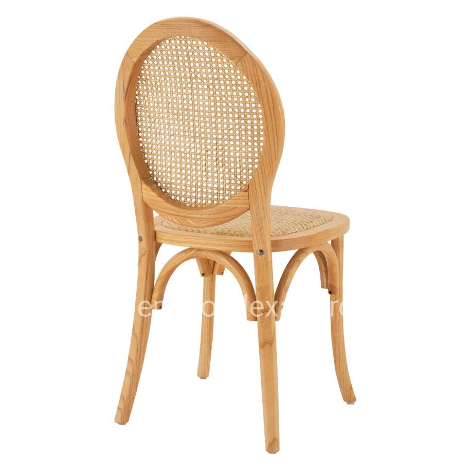 ΚΑΡΕΚΛΑ ΞΥΛΙΝΗ TINSLEY ΜΕ ΟΒΑΛ ΠΛΑΤΗ ΚΑΙ ΠΛΕΞΗ RATTAN ΣΕ ΦΥΣΙΚΗ ΑΠΟΧΡΩΣΗ HM8745.01 45x50x97 εκ.