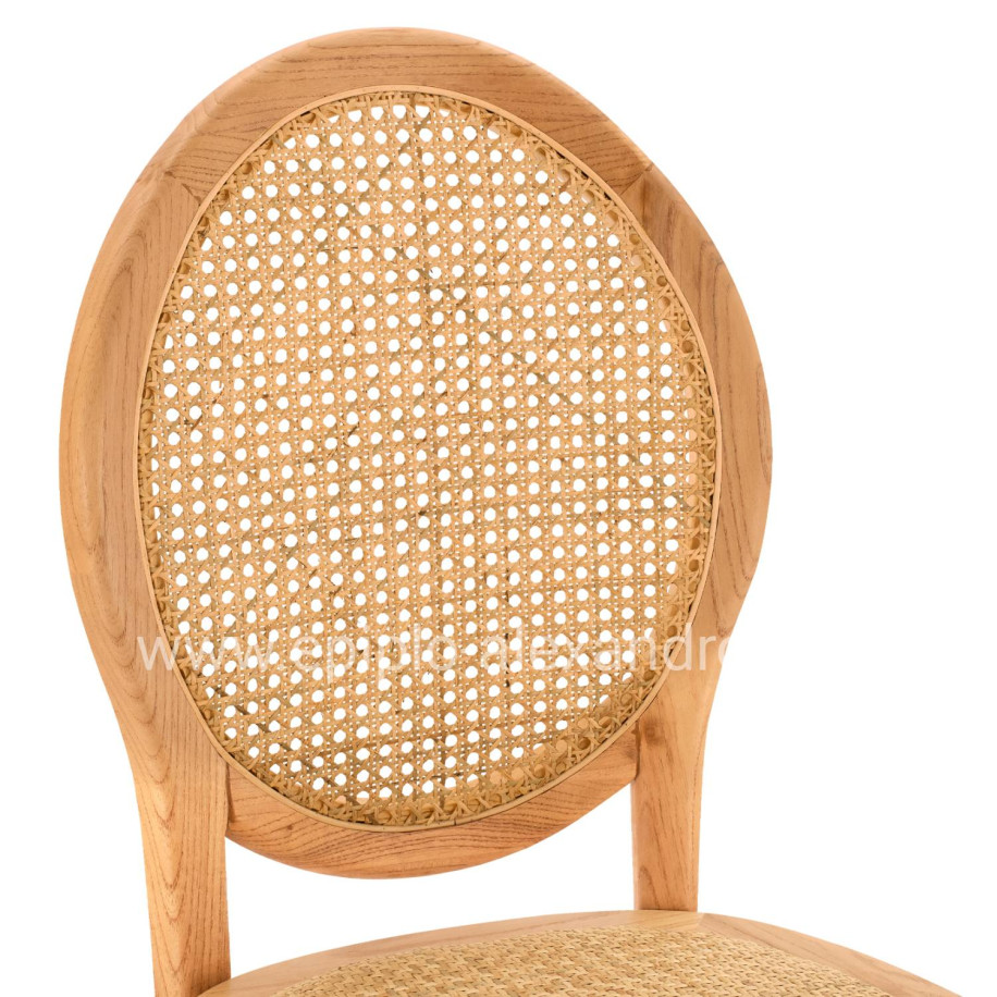 ΚΑΡΕΚΛΑ ΞΥΛΙΝΗ TINSLEY ΜΕ ΟΒΑΛ ΠΛΑΤΗ ΚΑΙ ΠΛΕΞΗ RATTAN ΣΕ ΦΥΣΙΚΗ ΑΠΟΧΡΩΣΗ HM8745.01 45x50x97 εκ.