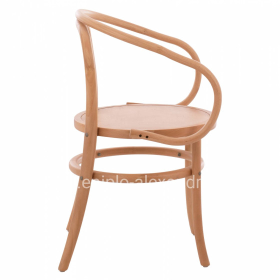 Wooden Armchair from beech wood in natural color HM8746.01 56x52x82cm