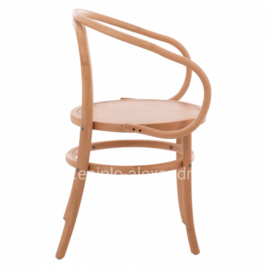 Wooden Armchair from beech wood in natural color HM8746.01 56x52x82cm