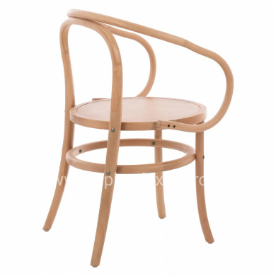 Wooden Armchair from beech wood in natural color HM8746.01 56x52x82cm