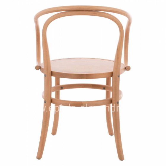 Wooden Armchair from beech wood in natural color HM8746.01 56x52x82cm