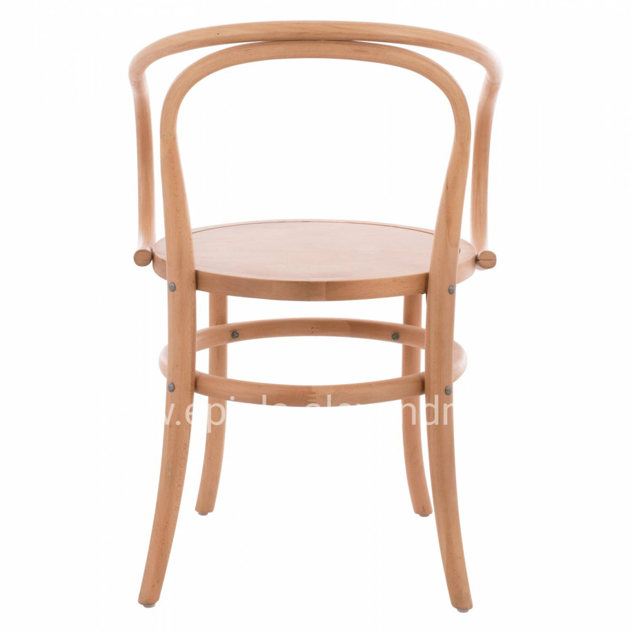 Wooden Armchair from beech wood in natural color HM8746.01 56x52x82cm