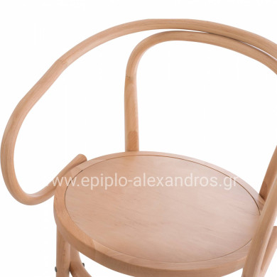 Wooden Armchair from beech wood in natural color HM8746.01 56x52x82cm