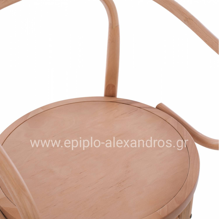 Wooden Armchair from beech wood in natural color HM8746.01 56x52x82cm