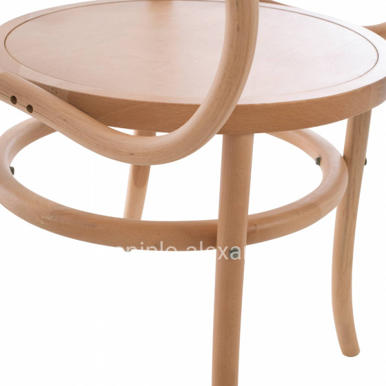 Wooden Armchair from beech wood in natural color HM8746.01 56x52x82cm