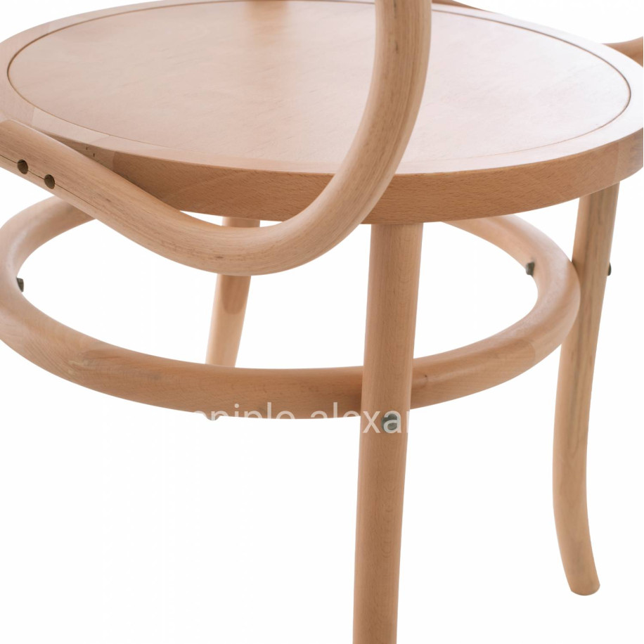 Wooden Armchair from beech wood in natural color HM8746.01 56x52x82cm