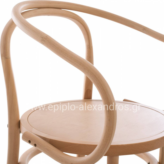 Wooden Armchair from beech wood in natural color HM8746.01 56x52x82cm