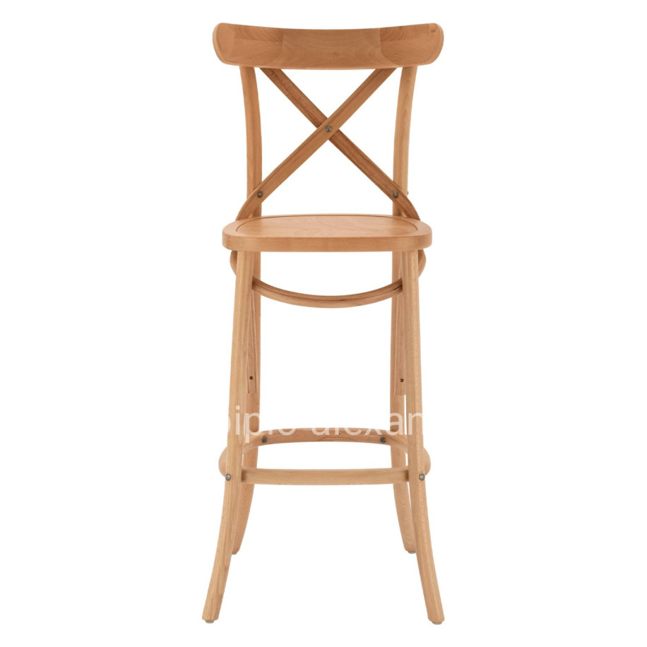 MEDIUM HEIGHT BAR STOOL GIOLIANA HM8750.01 BEECH WOOD IN NATURAL COLOR-PLYWOOD SEAT 46x46x101Hcm