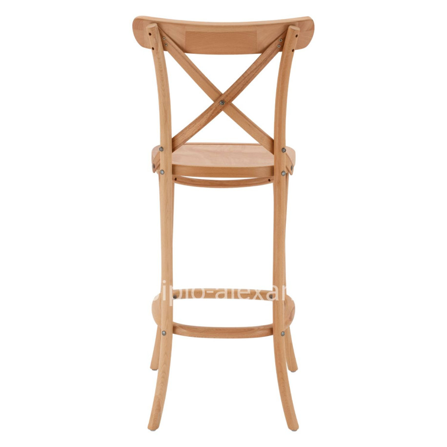 MEDIUM HEIGHT BAR STOOL GIOLIANA HM8750.01 BEECH WOOD IN NATURAL COLOR-PLYWOOD SEAT 46x46x101Hcm