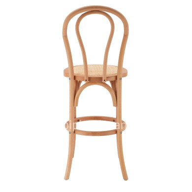 Wooden bar stool MONTREAL- beech wood in natural color with mat 41x47x108 HM8749.01