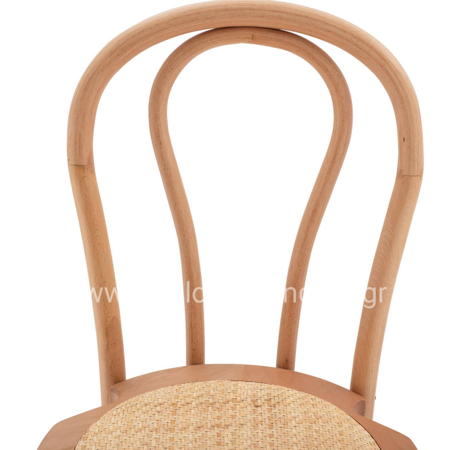 Wooden bar stool MONTREAL- beech wood in natural color with mat 41x47x108 HM8749.01