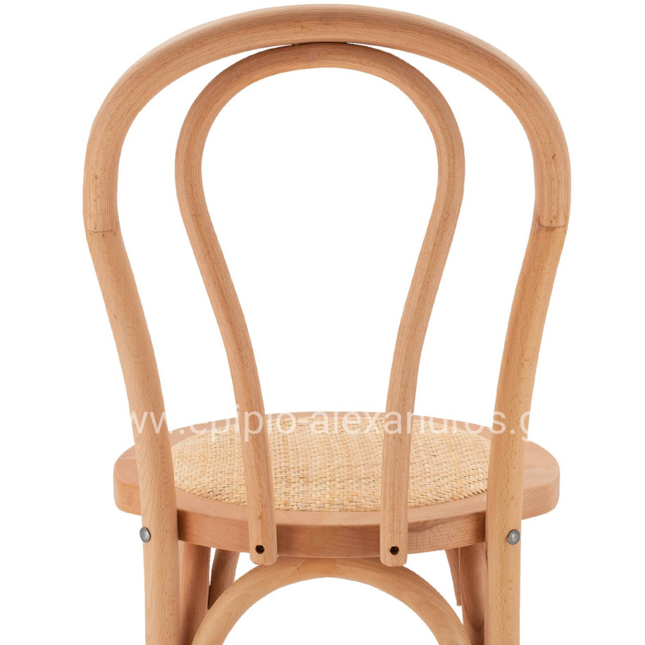 Wooden bar stool MONTREAL- beech wood in natural color with mat 41x47x108 HM8749.01