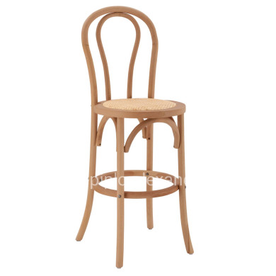 Wooden Stool bar MONTREAL- beech wood dark honey with mat 41x47x108 HM8749.05