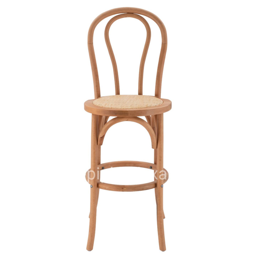 Wooden Stool bar MONTREAL- beech wood dark honey with mat 41x47x108 HM8749.05