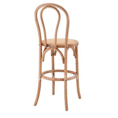 Wooden Stool bar MONTREAL- beech wood dark honey with mat 41x47x108 HM8749.05