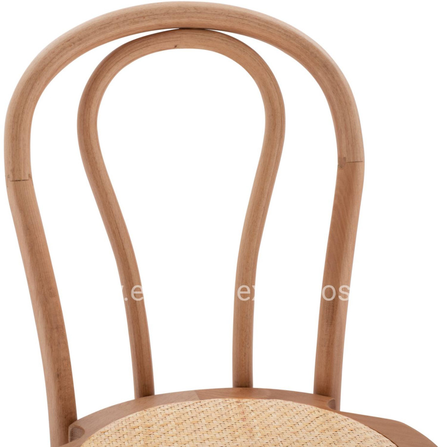 Wooden Stool bar MONTREAL- beech wood dark honey with mat 41x47x108 HM8749.05