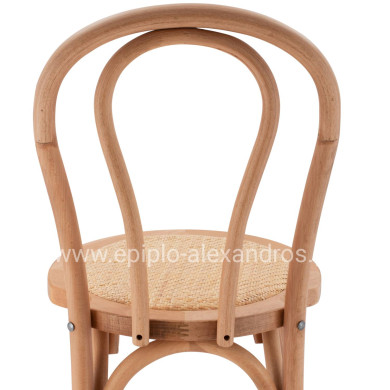 Wooden Stool bar MONTREAL- beech wood dark honey with mat 41x47x108 HM8749.05