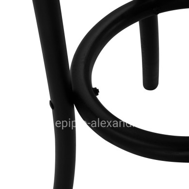 Wooden stool from beech wood black wuth mat 36'x70xm HM8751.02