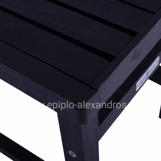 ΣΚΑΜΠΩ-ΤΡΑΠΕΖΑΚΙ ΜΑΥΡΟ KOLI 40Χ40X45Υ εκ. HM289.04